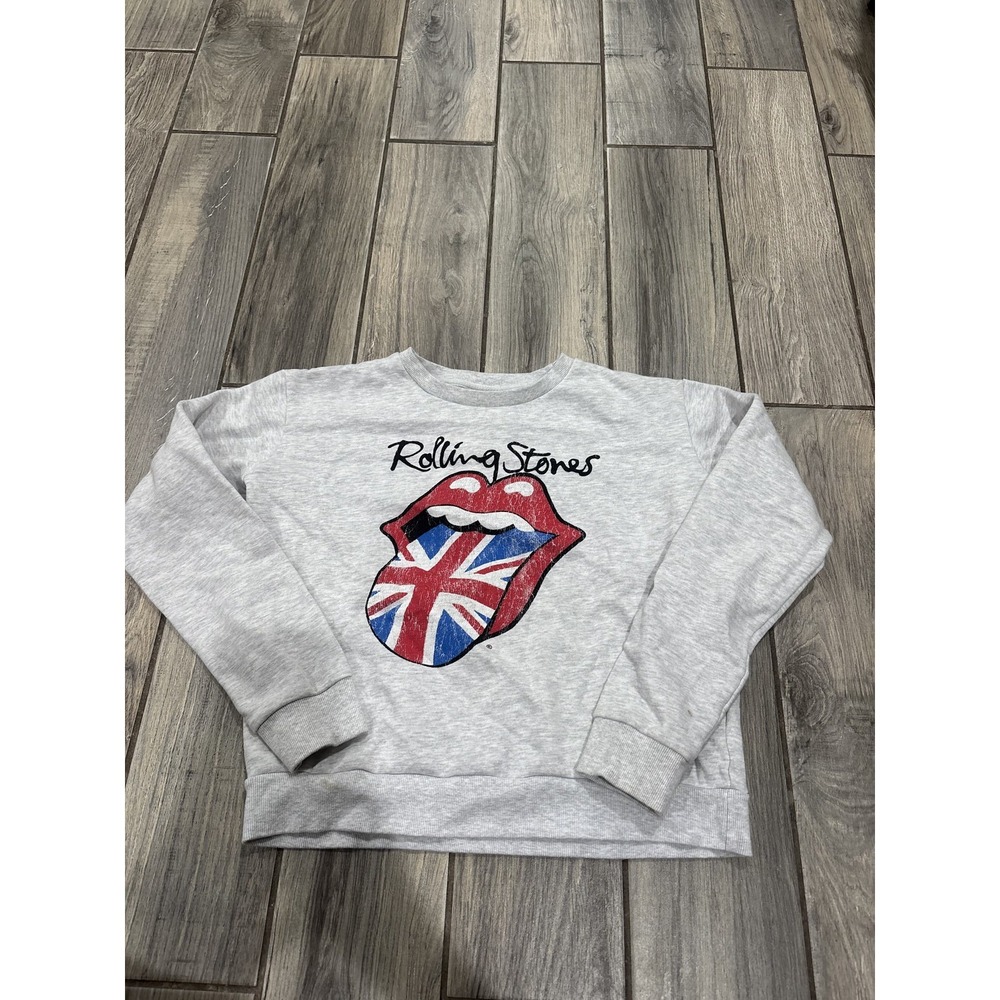 The Rolling Stones Women's Grey Crewneck Sweatshirt Cotton On‎ Standard Issue